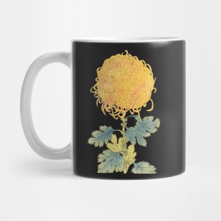 Gold Chrysanthemum - Hasegawa - Traditional Japanese style - Botanical Illustration Mug